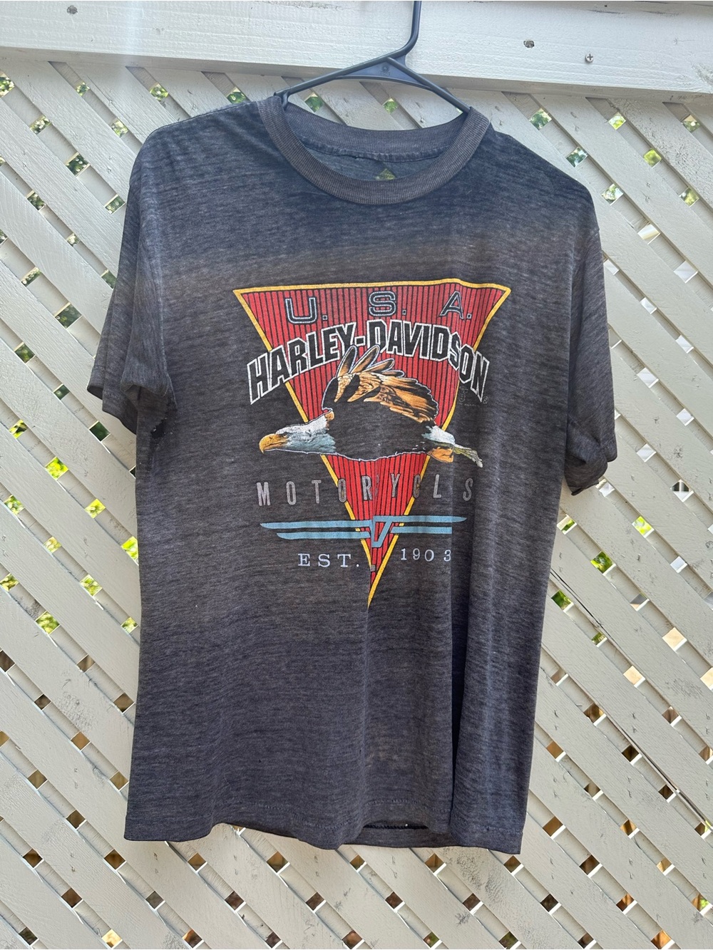 Vintage Harley Davidson paper thin tee shirt
Eagles graphics